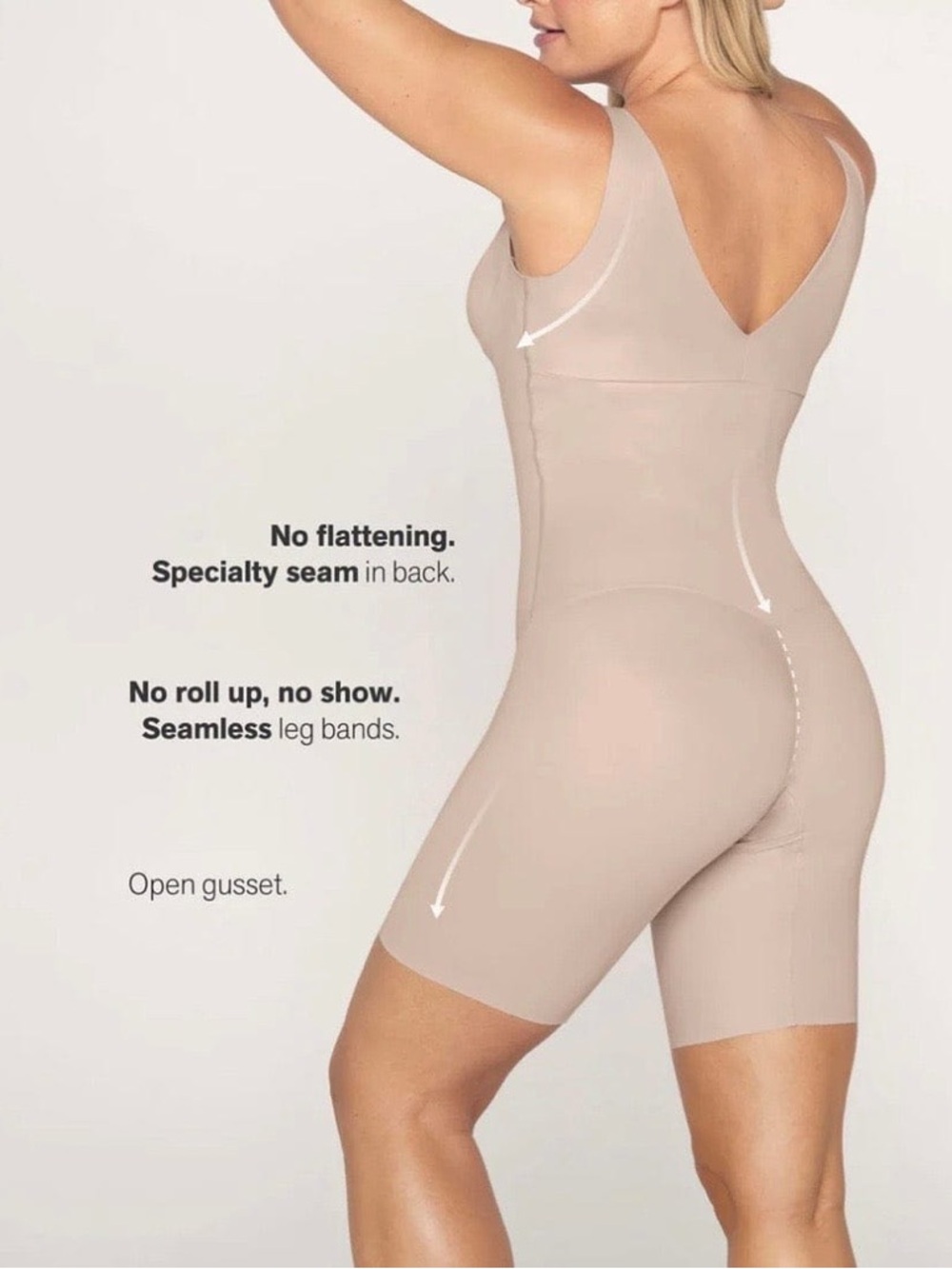 LEONISA UNDETECTABLE STEP-IN MID-THIGH BODY SHAPER - Picture 7 of 9